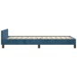 vidaXL Estructura cama con cabecero terciopelo azul oscuro 90x200 cm vidaXL Estructura cama con cabecero terciopelo azul oscuro 90x200 cm