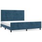vidaXL Estructura cama con cabecero terciopelo azul oscuro 180x200 cm vidaXL Estructura cama con cabecero terciopelo azul oscuro 180x200 cm
