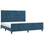 vidaXL Estructura cama con cabecero terciopelo azul oscuro 180x200 cm vidaXL Estructura cama con cabecero terciopelo azul oscuro 180x200 cm