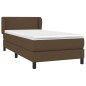 vidaXL Cama box spring con colchón tela marrón oscuro 80x200 cm vidaXL Cama box spring con colchón tela marrón oscuro 80x200 cm