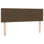 vidaXL Cama box spring con colchón tela marrón oscuro 140x200 cm
