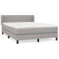 vidaXL Cama box spring con colchón tela gris claro 140x200 cm vidaXL Cama box spring con colchón tela gris claro 140x200 cm