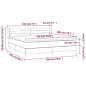vidaXL Cama box spring con colchón tela marrón oscuro 180x200 cm