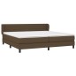 vidaXL Cama box spring con colchón tela marrón oscuro 200x200 cm vidaXL Cama box spring con colchón tela marrón oscuro 200x200 cm