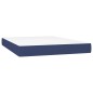 vidaXL Cama box spring con colchón tela azul 140x190 cm vidaXL Cama box spring con colchón tela azul 140x190 cm