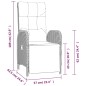 vidaXL Set comedor de jardín 5 piezas con cojines ratán sintético gris vidaXL Set comedor de jardín 5 piezas con cojines ratán sintético gris