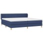 vidaXL Cama box spring con colchón tela azul 200x200 cm vidaXL Cama box spring con colchón tela azul 200x200 cm