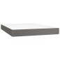 vidaXL Cama box spring con colchón cuero sintético gris 140x200 cm vidaXL Cama box spring con colchón cuero sintético gris 140x200 cm