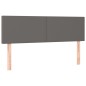 vidaXL Cama box spring con colchón cuero sintético gris 140x200 cm vidaXL Cama box spring con colchón cuero sintético gris 140x200 cm