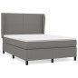 vidaXL Cama box spring con colchón tela gris oscuro 140x200 cm vidaXL Cama box spring con colchón tela gris oscuro 140x200 cm