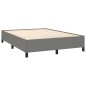 vidaXL Cama box spring con colchón tela gris oscuro 140x200 cm vidaXL Cama box spring con colchón tela gris oscuro 140x200 cm