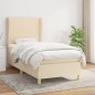 vidaXL Cama box spring con colchón tela color crema 80x200 cm vidaXL Cama box spring con colchón tela color crema 80x200 cm