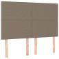 vidaXL Cama box spring con colchón tela gris taupe 140x200 cm vidaXL Cama box spring con colchón tela gris taupe 140x200 cm