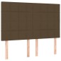 vidaXL Cama box spring con colchón tela marrón oscuro 140x200 cm vidaXL Cama box spring con colchón tela marrón oscuro 140x200 cm