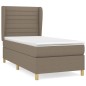 vidaXL Cama box spring con colchón tela gris taupe 90x200 cm vidaXL Cama box spring con colchón tela gris taupe 90x200 cm