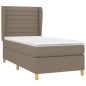 vidaXL Cama box spring con colchón tela gris taupe 90x200 cm vidaXL Cama box spring con colchón tela gris taupe 90x200 cm