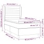 vidaXL Cama box spring con colchón tela gris taupe 90x200 cm vidaXL Cama box spring con colchón tela gris taupe 90x200 cm