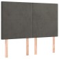 vidaXL Cama box spring con colchón terciopelo gris oscuro 140x190 cm vidaXL Cama box spring con colchón terciopelo gris oscuro 140x190 cm
