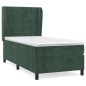 vidaXL Cama box spring con colchón terciopelo verde oscuro 90x200 cm vidaXL Cama box spring con colchón terciopelo verde oscuro 90x200 cm