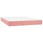 vidaXL Cama box spring con colchón terciopelo rosa 140x190 cm vidaXL Cama box spring con colchón terciopelo rosa 140x190 cm