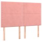 vidaXL Cama box spring con colchón terciopelo rosa 140x190 cm vidaXL Cama box spring con colchón terciopelo rosa 140x190 cm