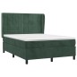 vidaXL Cama box spring con colchón terciopelo verde oscuro 140x200 cm vidaXL Cama box spring con colchón terciopelo verde oscuro 140x200 cm