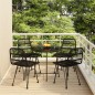 vidaXL Juego de comedor de jardín 5 piezas ratán sintético negro vidaXL Juego de comedor de jardín 5 piezas ratán sintético negro