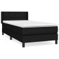 vidaXL Cama box spring con colchón tela negro 90x190 cm vidaXL Cama box spring con colchón tela negro 90x190 cm