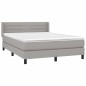 vidaXL Cama box spring con colchón tela gris claro 140x190 cm vidaXL Cama box spring con colchón tela gris claro 140x190 cm