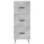 vidaXL Aparador de madera contrachapada gris hormigón 34,5x34x180 cm vidaXL Aparador de madera contrachapada gris hormigón 34,5x34x180 cm