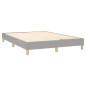 vidaXL Cama box spring con colchón tela gris claro 140x200 cm vidaXL Cama box spring con colchón tela gris claro 140x200 cm