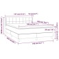 vidaXL Cama box spring con colchón tela marrón oscuro 140x200 cm vidaXL Cama box spring con colchón tela marrón oscuro 140x200 cm