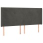 vidaXL Cabecero con LED de terciopelo gris oscuro 183x16x118/128 cm vidaXL Cabecero con LED de terciopelo gris oscuro 183x16x118/128 cm