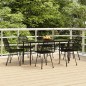 vidaXL Juego de comedor de jardín 7 piezas ratán sintético negro vidaXL Juego de comedor de jardín 7 piezas ratán sintético negro