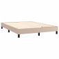 vidaXL Cama box spring con colchón cuero sintético capuchino 140x190cm vidaXL Cama box spring con colchón cuero sintético capuchino 140x190cm