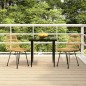 vidaXL Juego de comedor de jardín 3 piezas ratán sintético