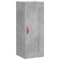 vidaXL Aparador de madera contrachapada gris hormigón 34,5x34x180 cm vidaXL Aparador de madera contrachapada gris hormigón 34,5x34x180 cm