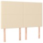 vidaXL Cama box spring con colchón tela color crema 140x190 cm vidaXL Cama box spring con colchón tela color crema 140x190 cm