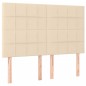 vidaXL Cama box spring con colchón tela color crema 140x200 cm vidaXL Cama box spring con colchón tela color crema 140x200 cm
