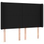 vidaXL Cama box spring con colchón tela negro 140x190 cm