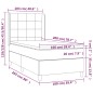 vidaXL Cama box spring con colchón tela gris claro 100x200 cm vidaXL Cama box spring con colchón tela gris claro 100x200 cm