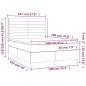 vidaXL Cama box spring con colchón tela color crema 140x190 cm vidaXL Cama box spring con colchón tela color crema 140x190 cm