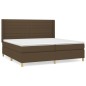 vidaXL Cama box spring con colchón tela marrón oscuro 200x200 cm vidaXL Cama box spring con colchón tela marrón oscuro 200x200 cm