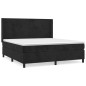 vidaXL Cama box spring con colchón terciopelo negro 180x200 cm vidaXL Cama box spring con colchón terciopelo negro 180x200 cm