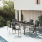 vidaXL Set comedor jardín 7 pzas y cojines ratán sintético gris vidaXL Set comedor jardín 7 pzas y cojines ratán sintético gris