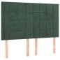 vidaXL Cama box spring con colchón terciopelo verde oscuro 140x200 cm vidaXL Cama box spring con colchón terciopelo verde oscuro 140x200 cm