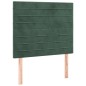 vidaXL Cama box spring con colchón terciopelo verde oscuro 90x200 cm