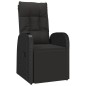 vidaXL Juego comedor jardín 5 pzas madera acacia ratán sintético negro