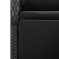 vidaXL Juego comedor jardín 5 pzas madera acacia ratán sintético negro