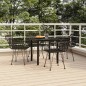vidaXL Juego de comedor de jardín 5 piezas ratán sintético negro vidaXL Juego de comedor de jardín 5 piezas ratán sintético negro